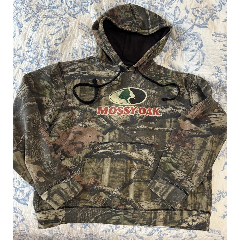 Mossy Oak Break Up Infinity Oversized camouflage hoodie with logo, size large